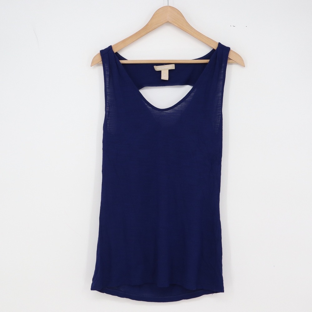Banana Republic Tank Top Womens M Mythic Blue Cowl Back Cutout Excellent